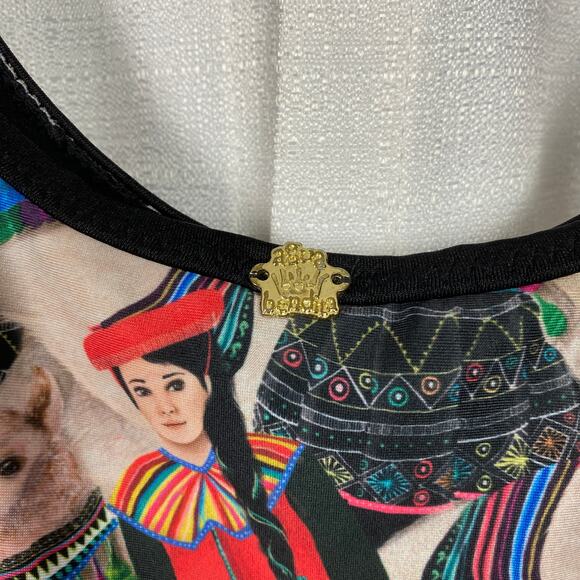 Agua Bendita Peru Body Con Cutout Dress Sz.M - Picture 11 of 14